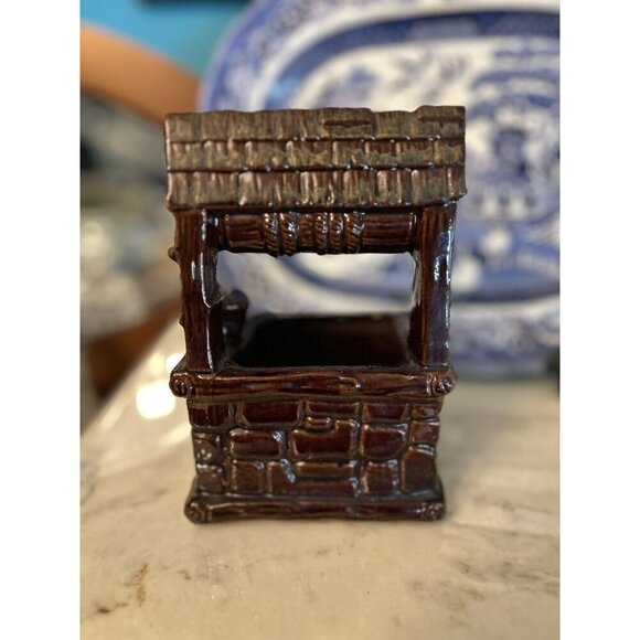 Vintage E. O. Brody A-916 Wishing Well Planter Brown Mid Century - Picture 3 of 9